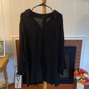 Never worn Womens Torrid button up black shirt size 3